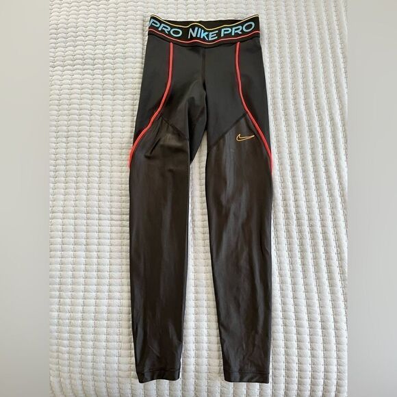 Nike Pro Training Disco 7/8 Leggings Black Compression Size Extra Small - Picture 12 of 13